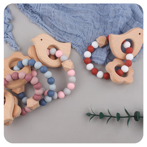 Offre Spéciale hêtre oiseau conception <span class=keywords><strong>anneau</strong></span> de <span class=keywords><strong>dentition</strong></span> bébé mâcher <span class=keywords><strong>Silicone</strong></span> perles jouet de <span class=keywords><strong>dentition</strong></span> bébé <span class=keywords><strong>Silicone</strong></span> apaisant morsure jouet <span class=keywords><strong>anneau</strong></span> de <span class=keywords><strong>dentition</strong></span> pour bébé - Product Image 3