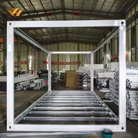 Estructura de Acero Galvanizado para Contenedor de 20 pies/40 pies, Casa Contenedor Prefabricada, Oficina Móvil, Estructura de Acero para Contenedor