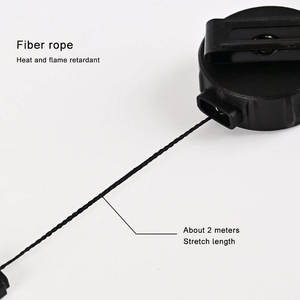 High Quality 2M Fiber Rope Retractable Customized Design Multifunction Heavy Duty Anti-Lost Keychain Badge Holder ABS Accessory - Product Image 5
