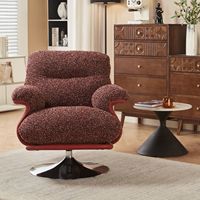 Fauteuil pivotant design avec structure métallique, une place, mobilier de luxe pour hôtel, appartement, salon, fauteuil d'appoint confortable