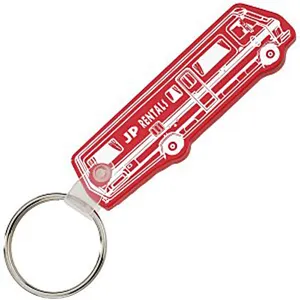 Logo Imprint Translucent RV Soft Keychain key ring tag key tag chain