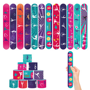 Bracelets claquant promotionnels en PVC écologique, imprimés numériquement, élastiques, thème gymnastique, cadeaux de fête, anniversaire d'enfants - Product Image 5