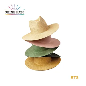 2021 Colorful Straw Hat Supplier Precious Grass Cowboy Fedora Women Men Fashion Promotional Panama Sun Hats