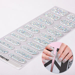 Calcomanías de purpurina seca UV Tiras de uñas de gel semicurado brillante para todas las edades - Product Image 4
