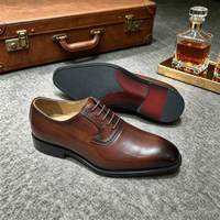 Chaussures Oxford pour hommes prêtes à être expédiées, en cuir véritable, chaussures de ville formelles pour le bureau, chaussures de luxe pour hommes pour la Semaine de la Mode