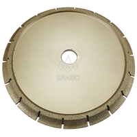 Roue de profilage diamantée brasée argent/cuivre Sanso Quality Assurance 30-100 #   Machine à rectifier les bords CNC, grain 150-300 mm, utilisation humide
