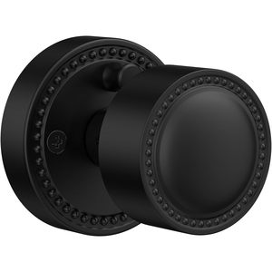 Calzibeno - Manijas de Puerta Negras Mate, de Aleación de Zinc, Redondas, Vintage, con Cerradura, para Interiores, Ambidiestras, Fácil Instalación - Product Image 1