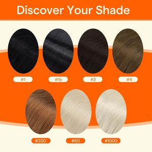Extensions de cheveux Remy Microlink Kinky Micro Loop 16 pouces 50g Brun foncé Micro perles invisibles - Product Image 6