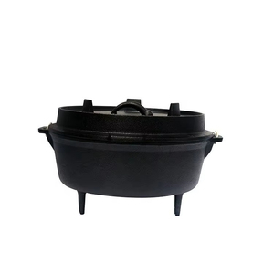 Оптовая цена на заказ чугунная кемпинговая голландская печь круглой формы - Product Image 3