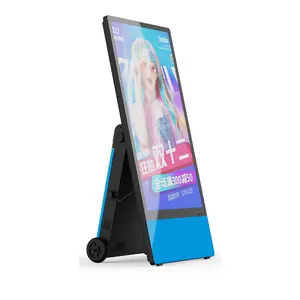 Ip65 portatile esterno alimentato a batteria impermeabile giocatore pubblicitario 4g alimentato a batteria Android sistema digitale Poster