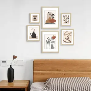 EAGLEGIFTS Boho Elegante Abstrato Wall Art Decoração Diferente Tamanho Galeria Arte Acrílico Impresso Art Wall Frame