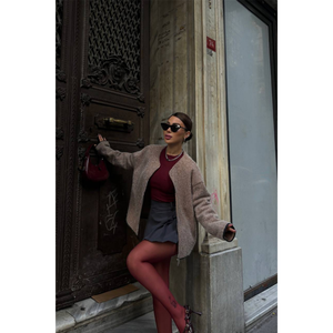 Blouse en cachemire zippée pour femme, élégante, tricotée, anti-boulochage, pour usage quotidien - Product Image 1