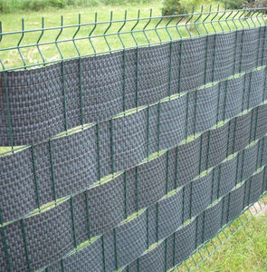 Cercas de seguridad para entradas de vehículos, estilo ratán, de PVC, con doble barra, protección visual, Sichtschutzstreifen - Product Image 2