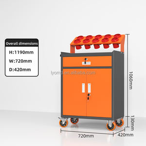 عربة أدوات إصلاح السيارات من OUMEIDA مع أدراج، صندوق إصلاح يدوي متعدد الوظائف، خزانة أدوات متنقلة ثقيلة بدرجين - Product Image 6