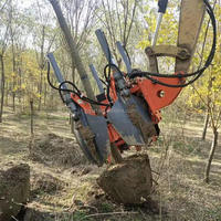 Transplanteur d'arbres hydraulique robuste monté sur pelle compacte, de haute qualité