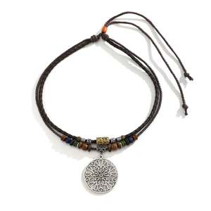 สร้อยคอจี้โซ่เชือกโลหะผสมแบบเรียบง่ายสำหรับผู้หญิงเครื่องประดับของขวัญแต่งงานเทอร์ควอยซ์แนววินเทจทันสมัย - Product Image 6