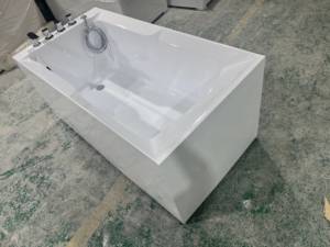 Bañera de hidromasaje individual moderna de acrílico de 67 pulgadas, bañera independiente económica con desbordamiento, bañera interior sencilla <span class=keywords><strong>para</strong></span> espacios pequeños - Product Image 5