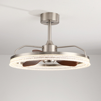Ventilateur de plafond à LED dimmable 58W 70W avec moteur DC, en aluminium et fer, à montage en surface, télécommande, CRI 95 élevé