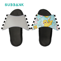 Subbank Pantoufles à sublimation, chaussures sublimées, chaussures décontractées avec logo personnalisé, sandales à lacets vierges