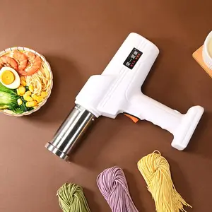 Aço inoxidável automático mão guindaste Spaghetti Fettuccine Noodle Dough Press Machine Pasta Maker Machine Noodles Press Machine