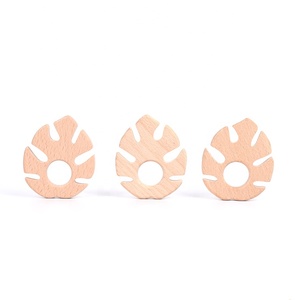 <span class=keywords><strong>Mordedor</strong></span> sensorial para bebé, <span class=keywords><strong>mordedor</strong></span> de madera de haya <span class=keywords><strong>Natural</strong></span> personalizado con forma de hoja, juguetes sensoriales para bebé, venta al por mayor - Product Image 4