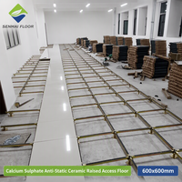 Lantai Akses Modern ESD Anti-Statik Berbahan Keramik Kalsium Sulfat 600x600x35mm untuk Ruang Bersih Pusat Data SENMAI
