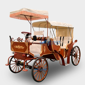 Special Transportation Electric Horse Carriage Multi-row Sightseeing Carriage Royal Wooden Carriage for Sightseeing - Product Image 1