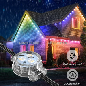 <span class=keywords><strong>Luces</strong></span> <span class=keywords><strong>LED</strong></span> Permanentes para Exteriores de 30 mm con Control por Aplicación Inteligente, <span class=keywords><strong>Luces</strong></span> Decorativas RGBW para Fiestas con Riel de Aluminio - Product Image 4