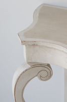 Table de Console avec pieds sculptés, décoration de luxe de Style Vintage italien, Table en bois blanc