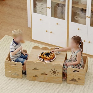 Ensemble table et chaises Montessori <span class=keywords><strong>pour</strong></span> tout-petits, <span class=keywords><strong>petit</strong></span> mobilier <span class=keywords><strong>en</strong></span> <span class=keywords><strong>bois</strong></span> <span class=keywords><strong>pour</strong></span> enfants, <span class=keywords><strong>bureau</strong></span> d'activités <span class=keywords><strong>pour</strong></span> bébé, table <span class=keywords><strong>pour</strong></span> enfants avec 2 chaises - Product Image 2
