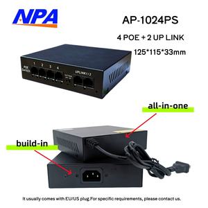 Commutateur Poe commutateur Ethernet 48V Umanaged avec 4 ports 10/100 Mo pour caméras et fonction SNMP CCTV IP Port de <span class=keywords><strong>console</strong></span> RJ45 en stock - Product Image 2