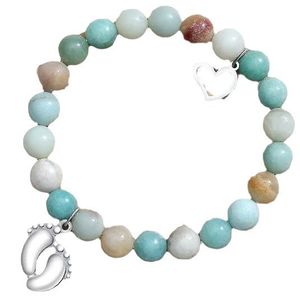 Pendentif de pied en pierre impériale de zèbre rose exclusif transfrontalier pour Bracelet bijoux de cordon élastique pour enfants cadeau de fête des mères - Product Image 5