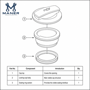 Bouchon de remplissage d'huile MANER 06C103485P 06C103485N pour moteur EA888 Gen2 1.8T 2.0T pour EA888 Gen2 1.8T / 2.0T Turbo - Product Image 5