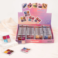 Vente en gros personnalisable Palette d'ombres à paupières à finition miroitante pigmentée longue durée 4 couleurs