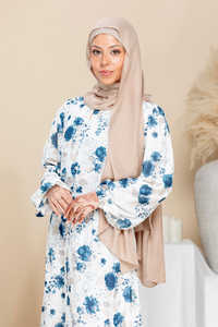 Abaya para Mujer, Manga Larga, con Volantes en el Bajo, Vestido Maxi Modesto, Ropa Islámica - Product Image 3