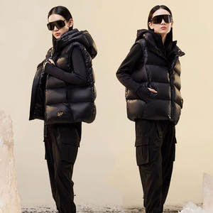 Drop Shipping Gilet d'équitation pour femmes 100% Veste d'équitation en nylon 90% Gilet à capuche <span class=keywords><strong>sans</strong></span> <span class=keywords><strong>manches</strong></span> unisexe en duvet d'oie - Product Image 3