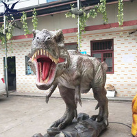 Dinosaure réaliste grandeur nature T-Rex en silicone avec capteur infrarouge et mouvement automatique pour parc à thème - Modèle en vente