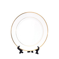 Assiette décorative commémorative suspendue en grès céramique de 8 pouces avec incrustation dorée, impression par sublimation personnalisée, durable