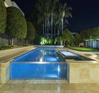 Verre acrylique de haute qualité pour piscine transparent grande piscine acrylique extérieur résistant aux UV feuille acrylique