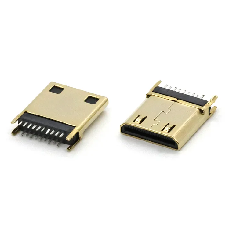 19 Pin Gold Plated High Definition Multimedia Interface Type C Male Connector