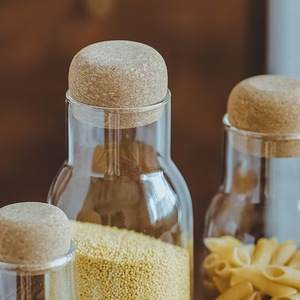 Bocaux de conservation en verre borosilicate avec couvercles hermétiques en liège – Ensemble écologique pour l'organisation du garde-manger, idéal pour les épices et les céréales - Product Image 4