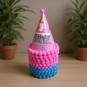 Paquete Mixto de Gorros de Cumpleaños de 24 cm con Texto en Español, 12 Unidades por Paquete, Decoraciones para Fiestas - Product Image 1