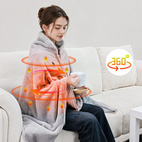 Couverture chauffante portable Anjuny pour les épaules, en polyester, température réglable, lavable