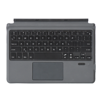 Clavier sans fil rétroéclairé RVB à 7 touches pleine taille pour Surface Go3/Go2, souris tactile ultra-fine USB-C pour Surface Pro/Tablet PC