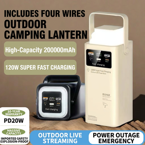 สถานีไฟฟ้าพกพา 160000mAh 120W ชาร์จเร็ว พร้อมหน้าจอ LED ช่องเสียบ Type C ช่องจ่ายไฟ ช่องเสียบอเนกประสงค์ ไฟส่องสว่าง - Product Image 4