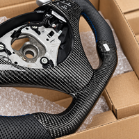 Volant en fibre de carbone M Sport pour BMW E90 E91 E93 Série 3, cuir perforé, volant personnalisé