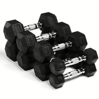 Ensemble d'haltères hexagonales recouvertes de caoutchouc de qualité supérieure, poids en fonte robustes de 1 à 50 kg pour le crossfit, la musculation, l'haltérophilie et l'entraînement