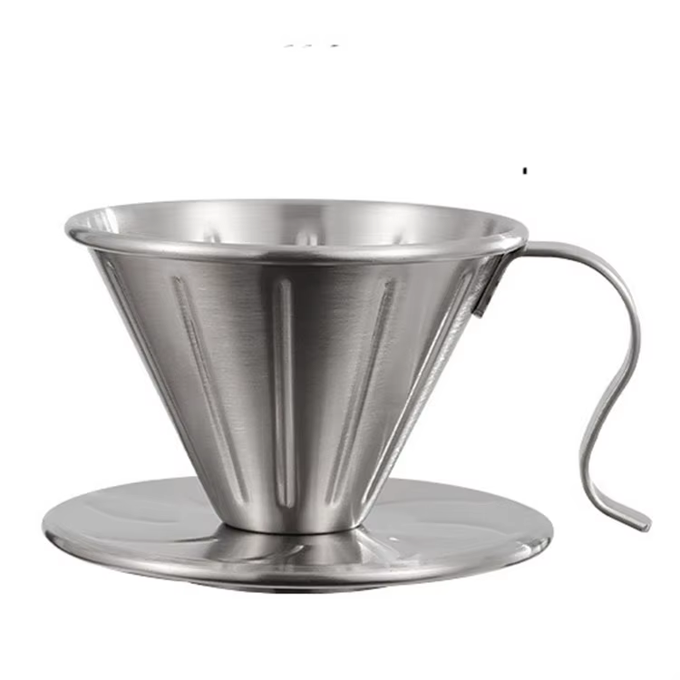 Natural color - stainless steel v60 filter---small size