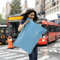 Enveloppes en polyéthylène compostables personnalisées, surface noire imprimée, 2 mil, pour l'emballage de vêtements, sacs d'expédition pour coursiers