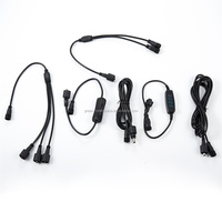 Câble d'alimentation CC avec connecteur à pince pour batterie, tailles de fiches CC (5.5x2.1/3.5x1.35), longueur personnalisable (0.1-10m), 16-32 AWG